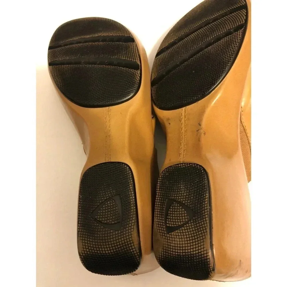Liz Claiborne Y2K Faux Leather Chucky heels Summer sandals women Size 6.5 M